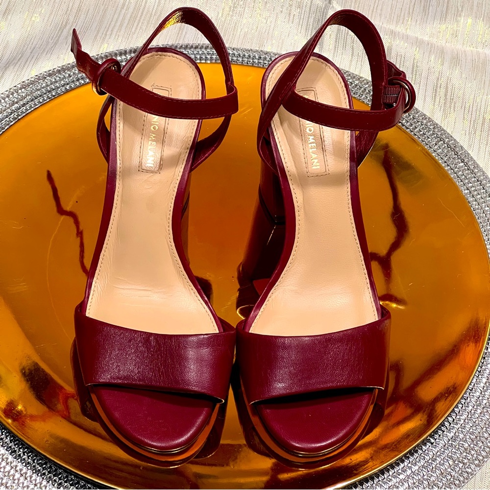 Burgundy size 7 platform heels by Antonio Melani; Brand new and never worn.